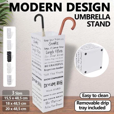 $51.99 • Buy  Square Umbrella Stand Storage Holder Steel Black/White Multi Patterns VidaXL