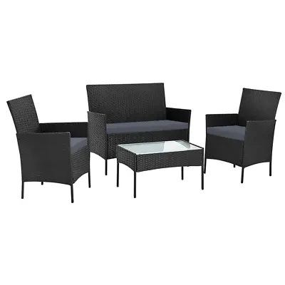 $423 • Buy Gardeon Outdoor Furniture Lounge Setting Wicker Patio Dining Set W/Storage Cover