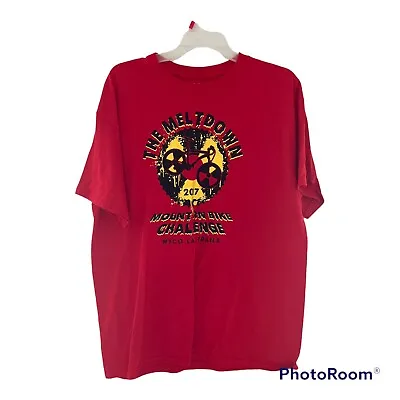 The Meltdown Mountain Bike Challenge 2017 Waco Lake Trails Red T-Shirt • $12.91