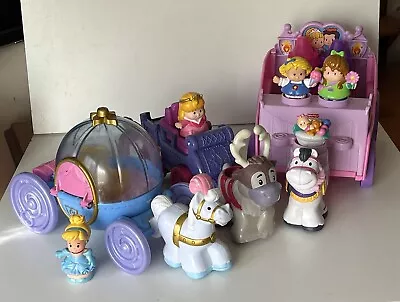 Fisher Price Little People Cinderella Royal Wedding Carriage + Frozen & Figures • $69.99