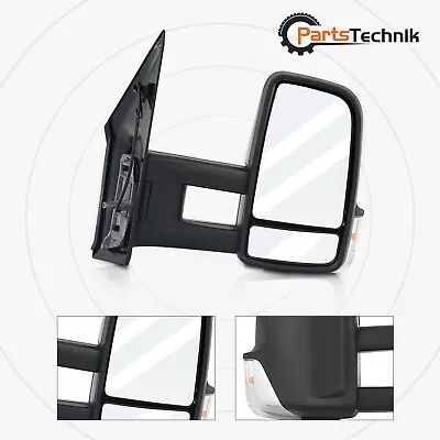 Long Arm Door Mirror W/Power Heated Signal Fit 2007-2018 Sprinter W906 Right RH • $95.99