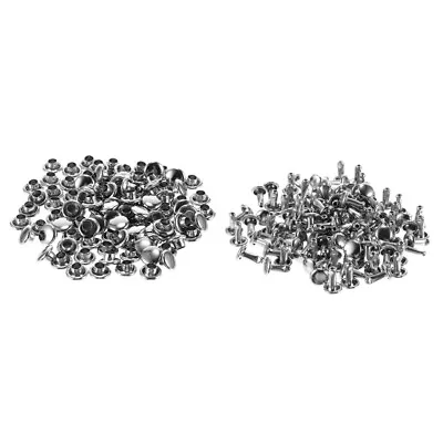 100 Sets Alloy Flat Rivet Vintage Decor Remaches Para Cuero • $8.41