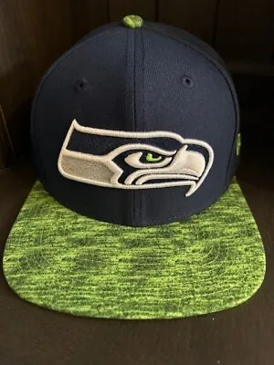 New Era 9Fifty Seattle Seahawks Unisex NFL Snapback Hat Green/Navy Blue NWT • $16.95