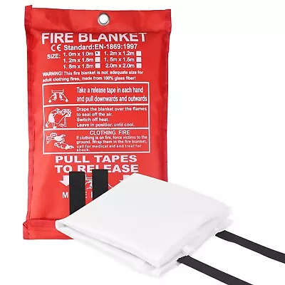 1PC Emergency Fire Blanket Fiberglass Retardant 39''x39'' For Home And Kitchen • $10.95