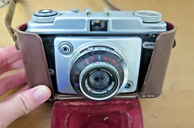 Vintage Ilford Sportsman 35mm Camera + Brown Leather Carry Case Germany • £9.99