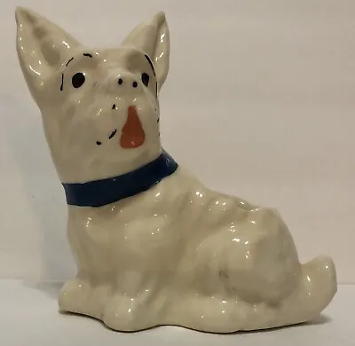 Mid Century Modern Ceramic Scottish Terrier Dog Planter Westie Puppy • $15