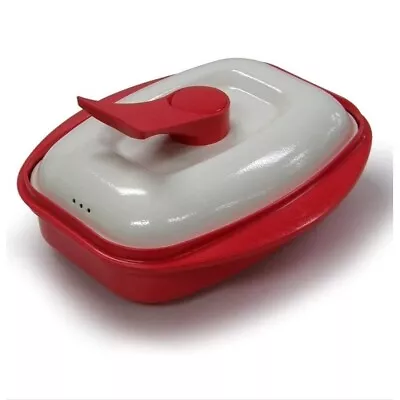 Microhearth Grill Pan For Microwave Cooking Red • $60