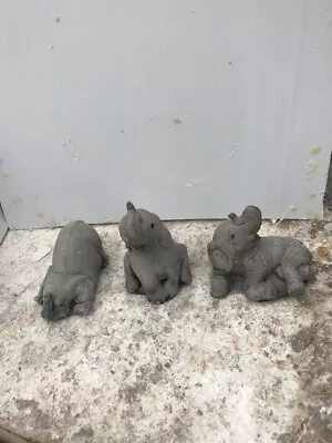  Mini Elephants No See.speekhear   Latex Rubber Mould.and Fibreglass Jacket New • £9