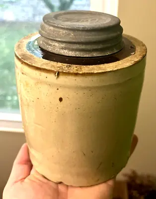 Nice Stoneware Macomb Pottery Co Fruit Jar Holds 29 Ounces 1910's Era Dug L@@k • $60