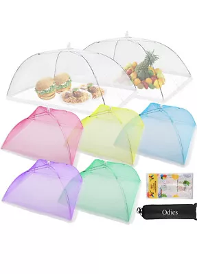 Odies 7 Pack Set Food Covers Outside Picnic Cover Pop-up Umbrella Mesh Screen • $23.99