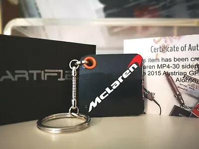 Genuine Race Used 2015 McLaren F1 Carbon Fibre Sidepod Bodywork Keyring. Alonso • £25.95