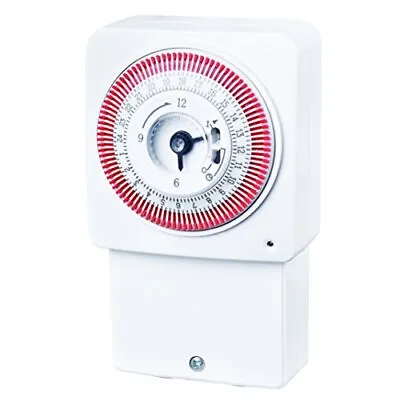 Energy Saving 24-Hour Immersion Heater Segment Timer White Red New • £10.39