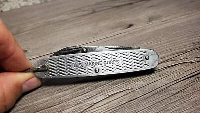 Vintage U.S. MARINE CORPS Utility Folding Pocket Knife Multi-Tool WW II Era • $54.98