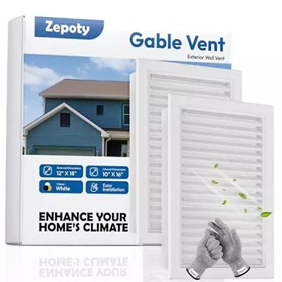 2-Pack Paintable Gable Vents - 12  X 18  Aluminum With Screen Maximize Venti... • $77.46