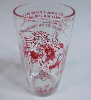 Old King Cole Vintage Nursery Rhyme Drinking Glass 4-3/4  Tall • $8.95