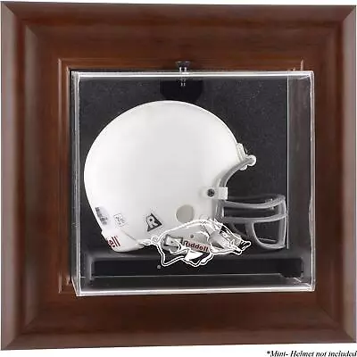 Arkansas Brown Framed Wall-Mountable Mini Helmet Display Case • $64.99