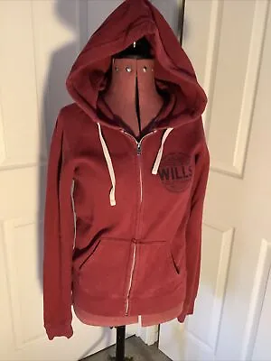 Ladies Jack Wills Red Hoodie 12 • £5.99