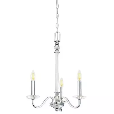 Westinghouse 6332000 Versailles 3 Light 15-1/4 W Taper Candle - Chrome • $90.32