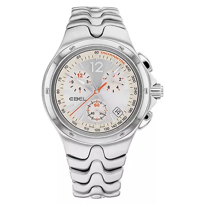 $749.88 • Buy New EBEL Mens SportWave Swiss Chronograph Quartz Watch Silver Galvanic Dial 44mm