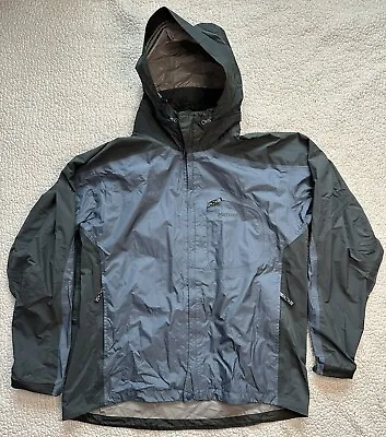 Marmot PreCip Eco Rain Jacket Womens XL Blue Gray Waterproof Hooded Full Zip • £38.01