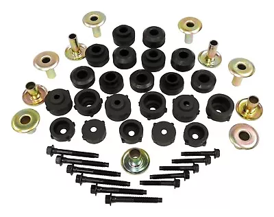 Jeep Wrangler Tj Body Mount Complete Master Kit New Bushes Retainers Bolts Cups • $439.13