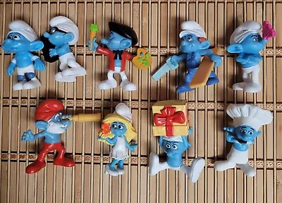McDonalds Smurfs Happy Meal Toys Figure Lot 2011 2013 9 Toys • $11.99
