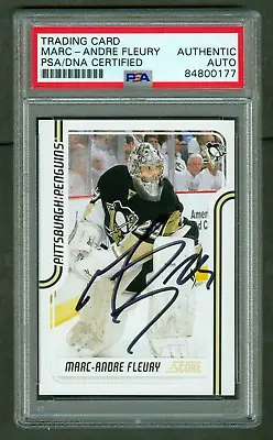 Pittsburgh Penguins Marc-Andre Fleury PSA/DNA Autographed Slabbed • $75