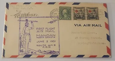 Mandan North Dakota June 2 1931 First Flight Airmail • $7.99