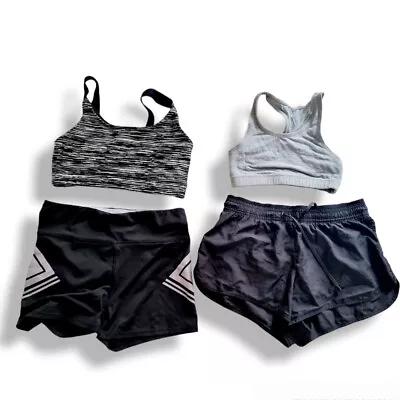 Supre Black White & Grey Activewear Crop Top & Shorts Small Fits AU 4 6 8 • $16.09