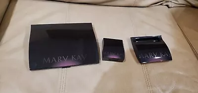 Lot Of Three (3) New Mary Kay Large Black Compact Pro Unfilled Mirror Boxes • $28.95