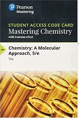 Mastering Chemistry With Pearson EText A Molecular Approach 5th Access Code • $87.99