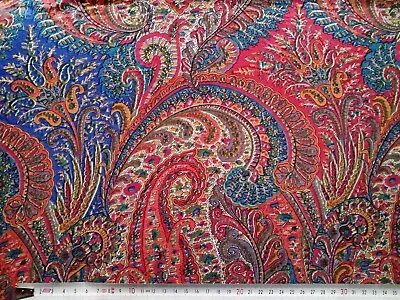 Vintage Remnant Of PAISLEY Liberty Of London SILK Fabric Approx 90 X 34 Cm • £16.50