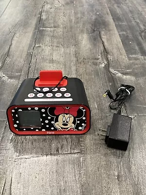 Disney IHome Minnie Mouse Dual Alarm Clock Speaker System DM-M23.2 WORKS • $15