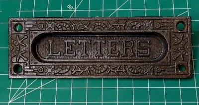 Antique Reading 325 LETTERS Mail Slot 6 X 2  Good Cond. Broken Spring  • $66