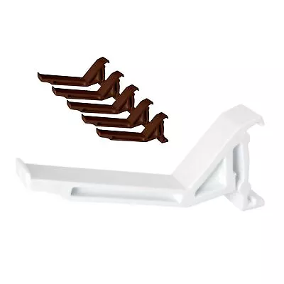 K2 Conservatory Gutter Bracket C8043 - 5 Pack Replacement Ogee Clip White Brown • £14.06