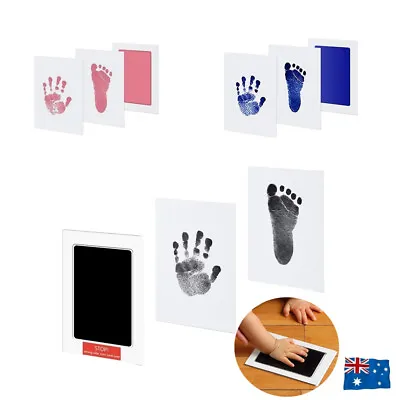 $9.49 • Buy Newborn Baby Pet Wipe Safe Inkless Hand Foot Print Keepsake Kit Christmas Gift