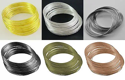 Steel Memory Wire In 5.5cm & 11.5cm In Silver Golden Black Bronze & Copper  • £2.35