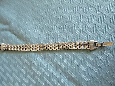 Vintage Silver Tone Link Snap Closure 7  Bracelet • $9.99