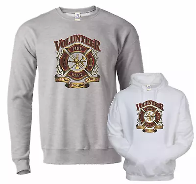 Volunteer Firefighter Fireman Tradition HoneVille™ Hoodie Crewneck Sweatshirt • $33.71