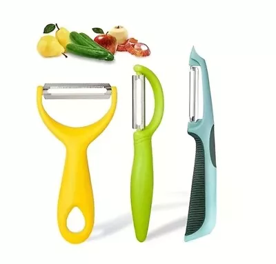 1x Stainless Steel Potato Peeler Fruit Vegetable Spud Speed Slicer French Cutter • £3.35