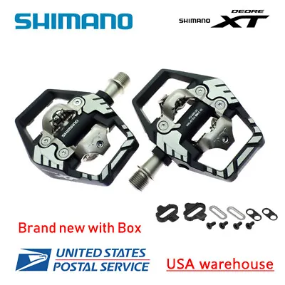 New Shimano Deore XT PD-M8120 SPD MTB Trail Pedals Clipless W/ SM-SH51 PD-M8020 • $109.99