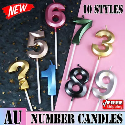 Classic Number Candles Individually Packed With Stand Birthday Make Up Ur Number • $2.97