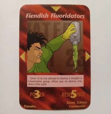 Illuminati New World Order Card Game Fiendish Fluoridators Water Conspiracy INWO • $5.95