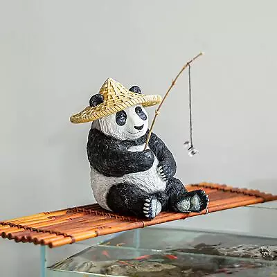 Panda Figurine Panda Statue Resin Centerpiece Fairy Garden Decoration Animal • £15.84