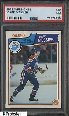 1983 O-Pee-Chee OPC Hockey #39 Mark Messier Edmonton Oilers HOF PSA 7 NM • $2.41