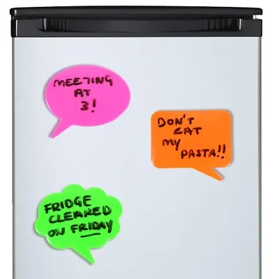 3 X DRY WIPE OFFICE FRIDGE MAGNETS Work Notice Memo Reminder Board Magnetic Note • £4.61