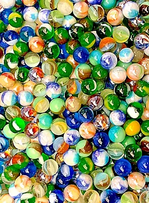 LIQUIDATION!  Bag Of 5lbs (+- 1K) Premium  Assorted  12mm Peewee Marbles • $40