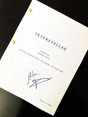 Interstellar Movie Script Matthew McConaughey Autograph • $24.99