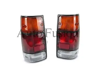 Pair Of Tail Lights For Holden Rodeo TF Ute G3/G6 1988-1997 BlackTrim+ Bulbs • $135.23