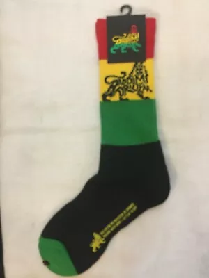 £8.99 • Buy Riddim Driven Red Gold & Green Socks Rasta Culture One Size Unisex Ltd Quantity